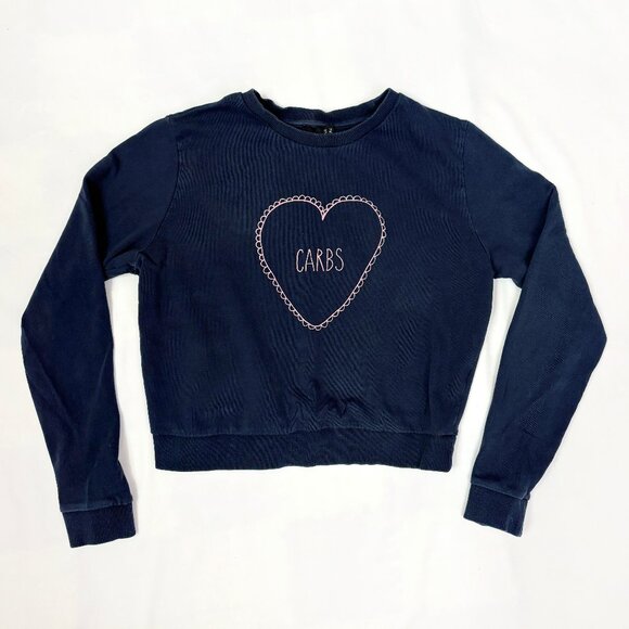ASOS Carbs navy blue sweatshirt size US 8 - Picture 1 of 5
